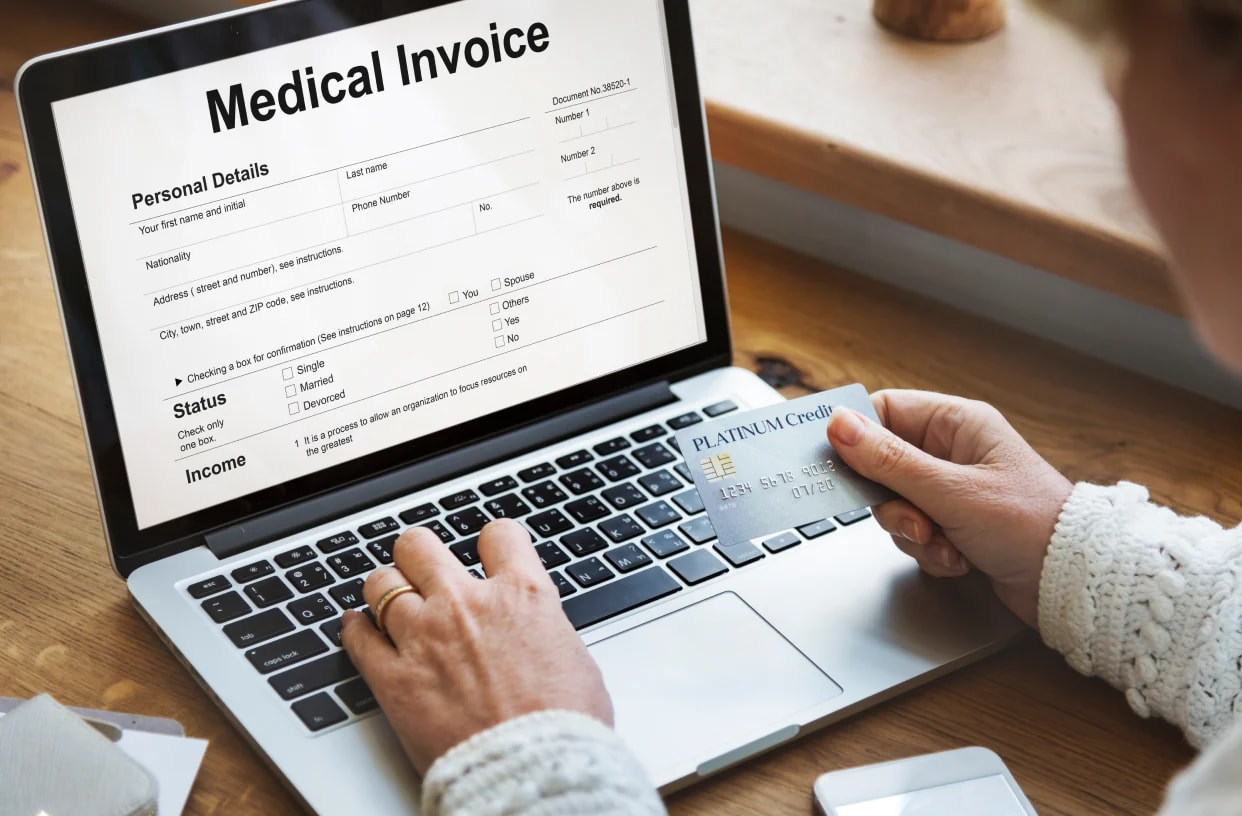 A finance manager reviewing invoices.